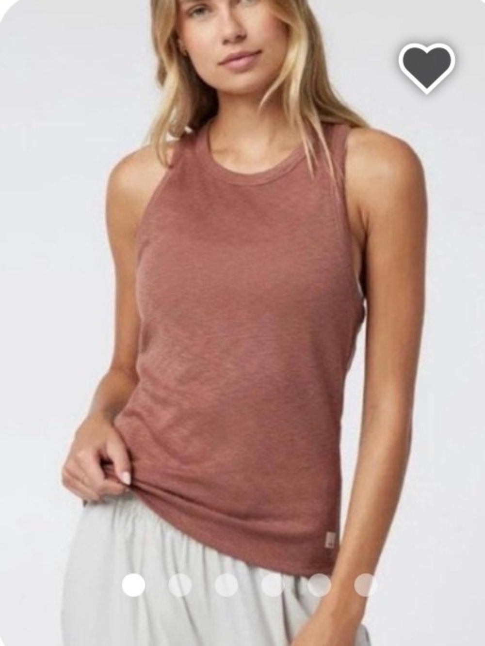Vuori Women's Dusty Rust Muscle Tank